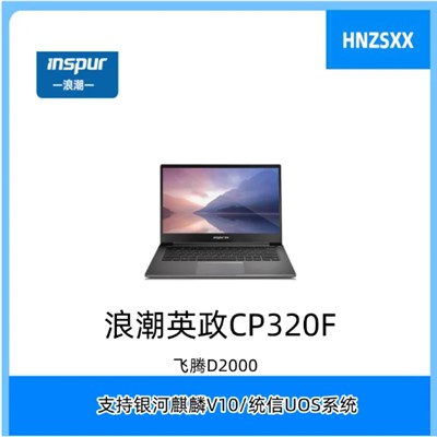 浪潮/INSPUR CP320F 便捷式计算机 腾锐D2000/2.0GHz/8G/256G S2G独显/14寸 (麒麟操作系统1年、360终端安全防护1年、WPS office2019 for Linux1年、数科OFD文档处理软件1年)